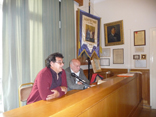 Ομιλία Ιωάννη Ψάλτη, μέλος του Συλλόγου οι Φίλοι του Πρασίνου, με θέμα έτος ελιάς 2010 στην αδελφότητα Τηνίων.
